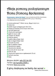 Akcja pomocy podopiecznym Domu Pomocy Społecznej