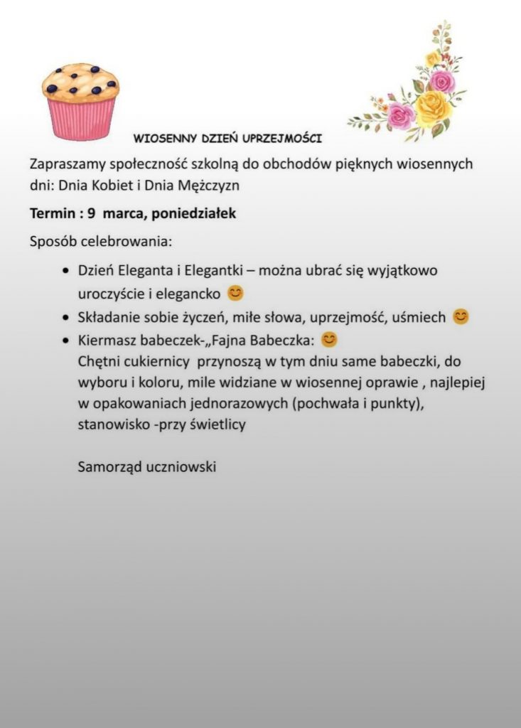 Informacja o dniu uprzejmości