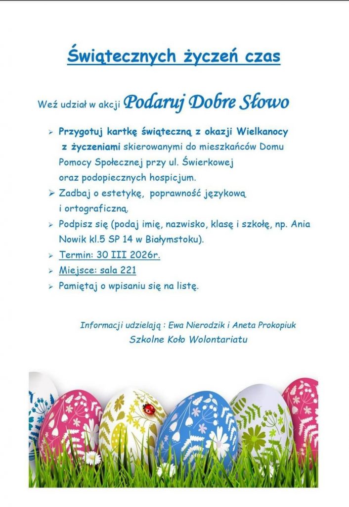 plakat promujący akcję Podaruj Dobre Słowo