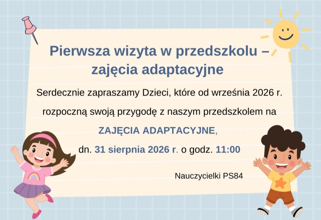 Zaproszenie na zajęcia adaptacyjne
