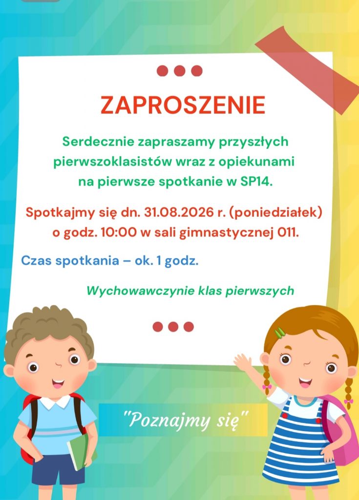 Zaproszenie na pierwsze spotkanie